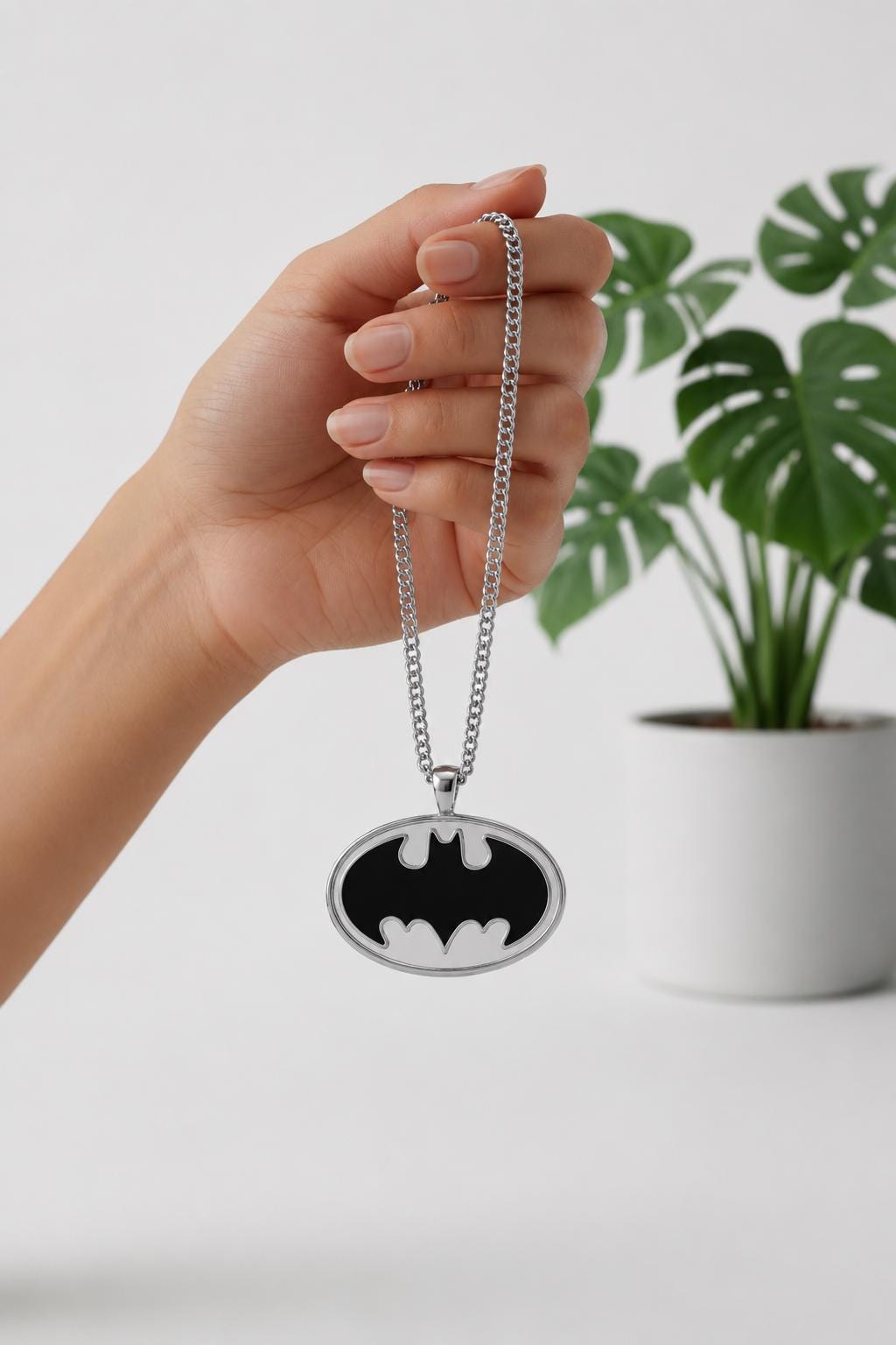 Batman Zinc Alloy and Enamel Pendant Necklace DC Superhero Collectible Gift
