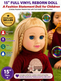 15-Inch Full Vinyl Reborn Doll: Realistic Fashion Play Doll