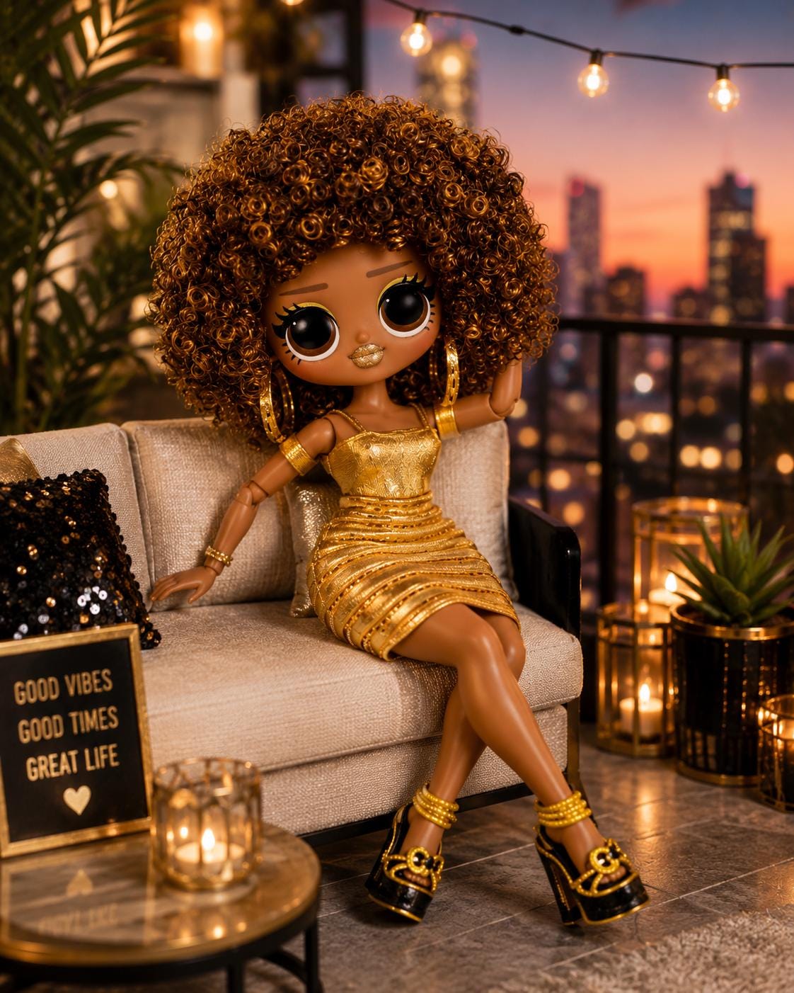 African American Curly Hair Fashion Doll Collector Edition