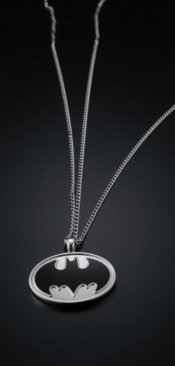 Batman Zinc Alloy and Enamel Pendant Necklace DC Superhero Collectible Gift
