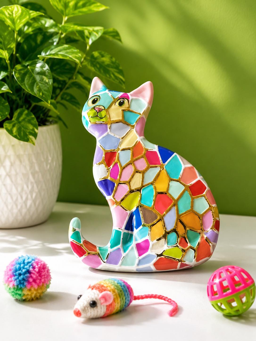 Colorful Cat Magnet Set of 2 | Gift for Cat Lovers