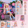 Authentic Barbie Roller Skate Doll – 12" Caucasian Pink-Tipped Hair Collectible
